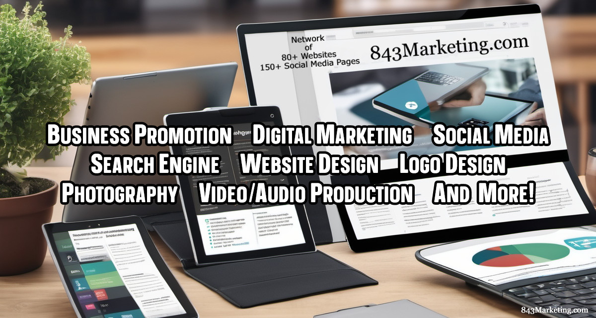 Social Media, Search Engine, Website Design, Digital Marketing, Logo Design, Brand Management, Photography, Audio Production, Video Production, Podcast Production in South Carolina, The Grand Strand, The Low Country