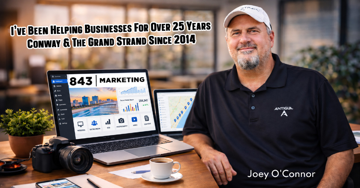 Social Media, Search Engine, Website Design, Digital Marketing, Logo Design, Brand Management, Photography, Audio Production, Video Production, Podcast Production in South Carolina, The Grand Strand, The Low Country